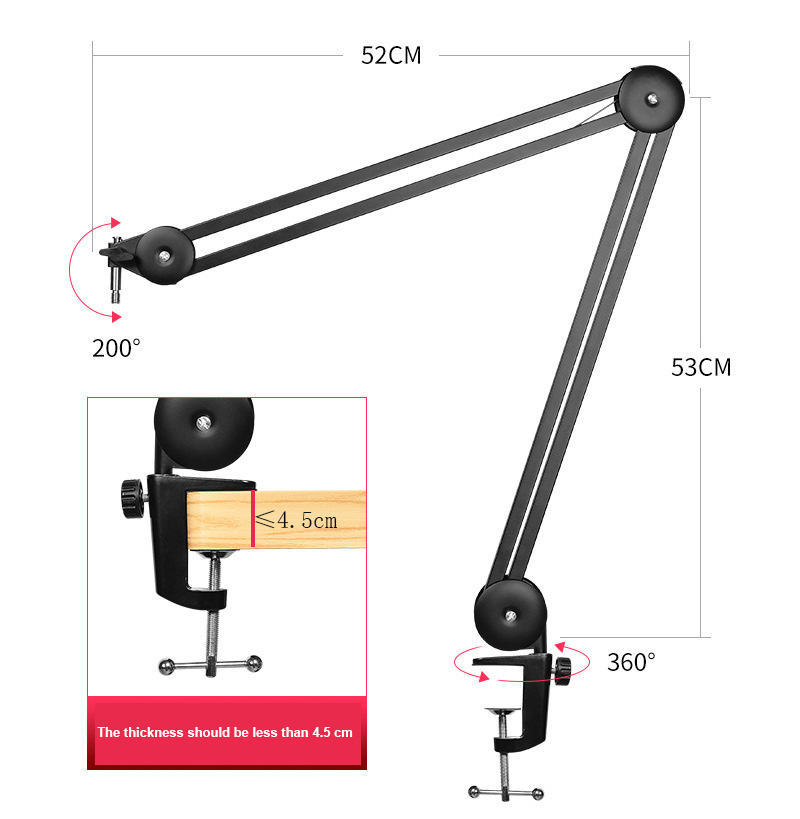 Studio Microphone Scissor Arm Stand -4